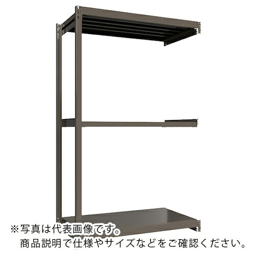 ICHIMAI ( HIKARI製造所 ) 掛け目ボルトレスラック 段掛け目1000Kg H2400×W1500×D750 全ての存在3段 繋ぎ合わせる薄墨色 ( TH1000-857R3 ) 【製造業者取寄】