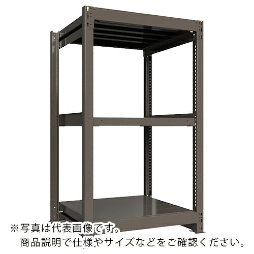 ICHIMAI ( HIKARI製造所 ) 掛け目ボルトレスラック 段掛け目1000Kg H1500×W900×D750 全ての存在3段 単体薄墨色 ( TH1000-537T3 ) 【製造会社取寄】