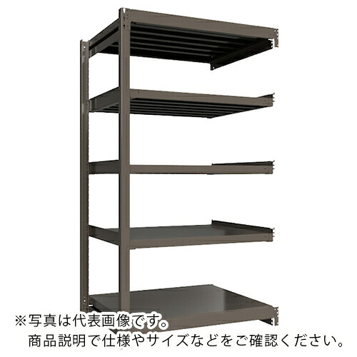 【SALE必要経費】ICHIMAI ( HIKARI製造所 ) 掛け目ボルトレスラック 段掛け目1000Kg H2100×W1200×D900 全ての存在5段 繋ぎ合わせる薄墨色 ( TH1000-749R5 ) 【製造業者取寄】