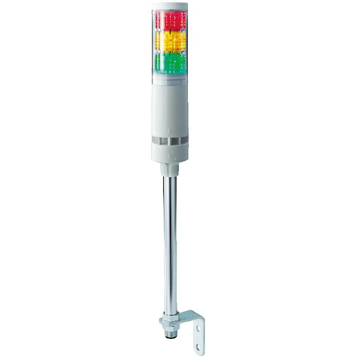 PATLITE ( パトライト ) LA6型積層情報表示灯Φ60 L型ポール・キャブタイヤ・ブザーあり ( LA6-3DLJWB-RYG 61318 )|配管材料プロ トキワ