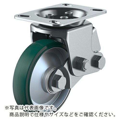 ユーエイ プレート式 固定 クッションキャスター ウレタン 車輪径150mm SKYタイプ SKY-2R型 取付寸法133×86(125×62) ( SKY-2R150UWF/INJ-A-1 ) (株)ユーエイ キャスター事業部 【メーカー取寄】