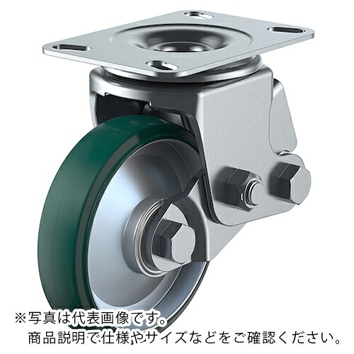 ユーエイ プレート式 自在 クッションキャスター ウレタン 車輪径150mm SKYタイプ SKY-2S型 取付寸法133×86(125×62) ( SKY-2S150UWF/INJ-A-2 ) (株)ユーエイ キャスター事業部 【メーカー取寄】