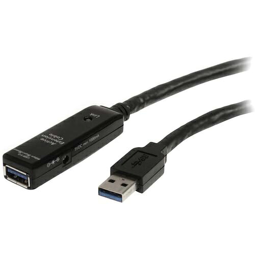 StarTech USB有線テレビ/A-A/10m/USB 3.0/活動的押しひろげる/牡・刃針/BK ( USB3AAEXT10M )