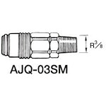 アネスト岩田 エアーホース用継手 クイックジョイント(ソケット) 接続口径R3/8 ( AJQ-03SM ) 【10個セット】 アネスト岩田(株) 【メーカー取寄】
