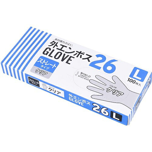 エフピコ ( エフピコ商事 ) 外エンボスGLOVE26透明 L (100枚入) ( ZZE2 ) 【50箱セット】 エフピコ商事(株) 【メーカー取寄】