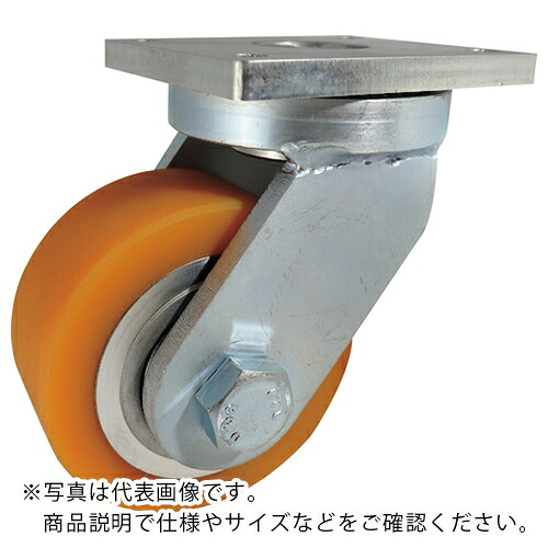 ヨドノ 超掛け目用低床キャスターウレタン車付自在車 ( GDUJ80 ) 【製造業者取寄】