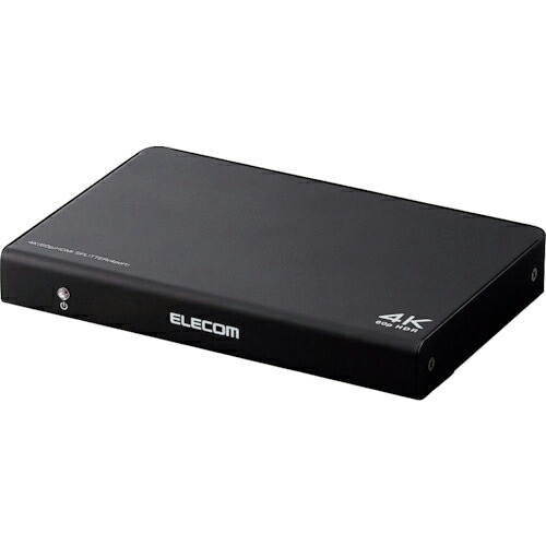 ELECOM ( エレコム ) HDMI分配器 4K60p対応 1入力 4出力 ( VSP-HDP14BK ) エレコム(株) 【メーカー取寄】