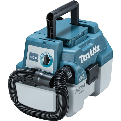 マキタ 申し受ける式集じん機(乾湿両用) 18V 集じん電気容量7.5L 吸水4.5L 本体・ショルダベルト付 (バッテリ・申し受ける器別売) ( VC750DZ )