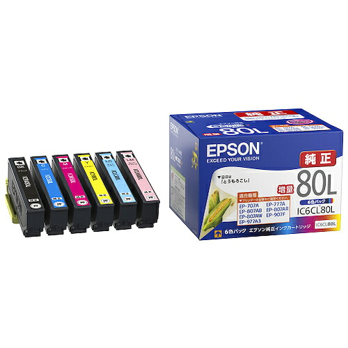EPSON ( セイコーエプソン ) 純正インクカートリッジ EPSON IC80L ( IC6CL80L ) 6,528円