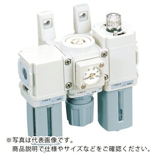 CKD FRLユニット F.R.Lコンビネーション 標準白色シリーズ Rc1/4 フィルタ・手動付オートドレン ( C1000-8-W-F1 )