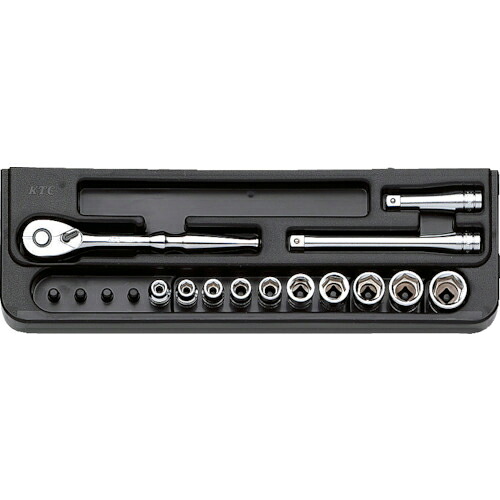 KTC ( 京都機械工具 ) 6.3sq.ソケットレンチセット(13点) 差込角1/4インチ ( TB210B )
