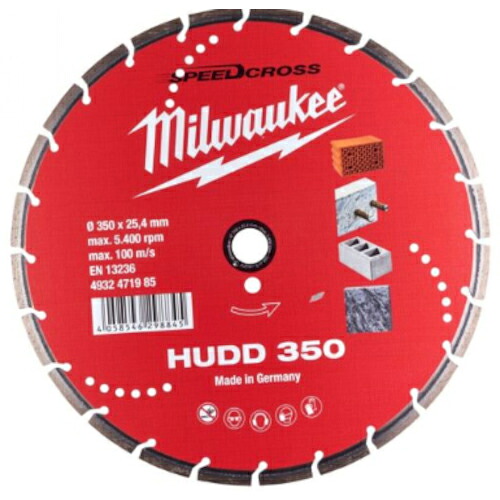 【SALE通貨価値】milwaukee ( ミルウォーキー物の具 ) 350粍 ダイヤモンドブレード(割り増し金一部分型・石工用) ( 4932471985 )