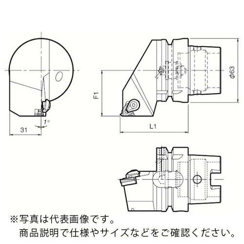 京セラ 複合加工機用旋削工具 ねじ切り加工用ホルダ KTN ( T63H-KTNR-16 )