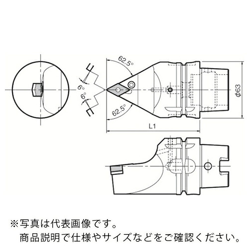 京セラ 複合加工機用旋削工具 外径・倣い加工用ホルダ PDNN ( T63H-PDNNN-H15 )
