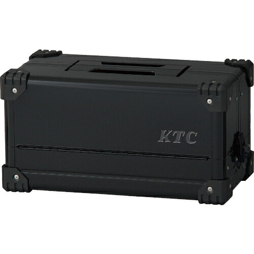 KTC ( 京都機械工具 ) スチール製工具箱 両開きメタルケース(ブラック) 間口440×奥行233×高さ230mm ( EK-10AGBK )