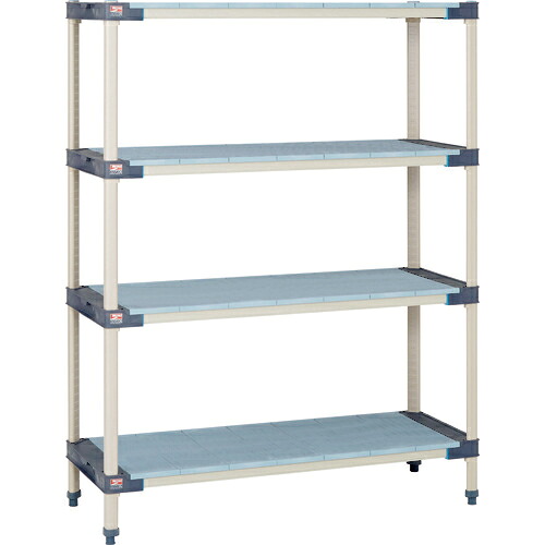 ERECTA ( エレクター ) メトロマックス4 フラットマット+抗菌樹脂製ポール 間口910mm×奥行540mm×高さ1581mm 5段 ( MAX4-2136F-MX63P-5 ) エレクター(株) 【メーカー取寄】
