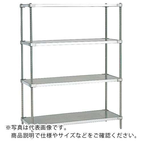 ERECTA ( エレクター ) スーパーシリーズ・304ソリッドシェルフ MSS610 間口606mm×奥行461mm×高さ1384mm DB付 3段 ( MSS610S･PS1390W-3 ) エレクター(株) 【メーカー取寄】