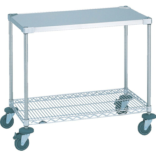ERECTA ( エレクター ) ステンレスエレクターカート ワーキングカート1型〈ABSテーパー〉間口759mm×奥行461mm×高さ815mm 2段 ( NSWT1AS ) エレクター(株) 【メーカー取寄】