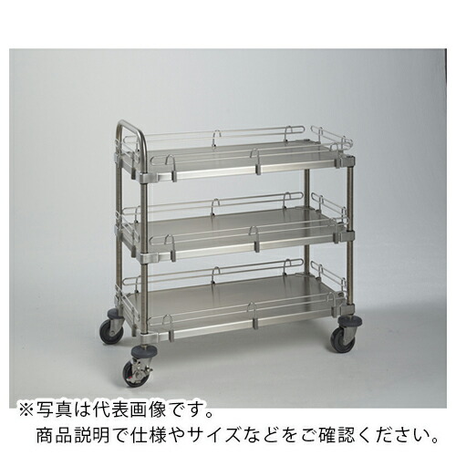 ERECTA ( エレクター ) スーパーシリーズ 落下防止カート I型 304ソリッドシェルフ W606mmxD461mmxH1071mm ( RC1MSS610SB ) エレクター(株) 【メーカー取寄】