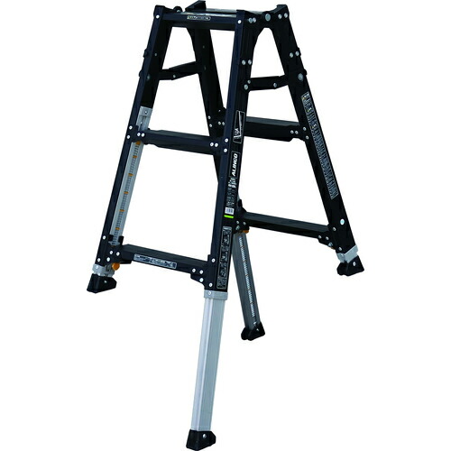アルインコ 伸縮脚立(ステップ幅広) ブラックカラー 90cm 最大使用質量100kg ( PRW90BK ) アルインコ(株)住宅機器事業部 【メーカー取寄】