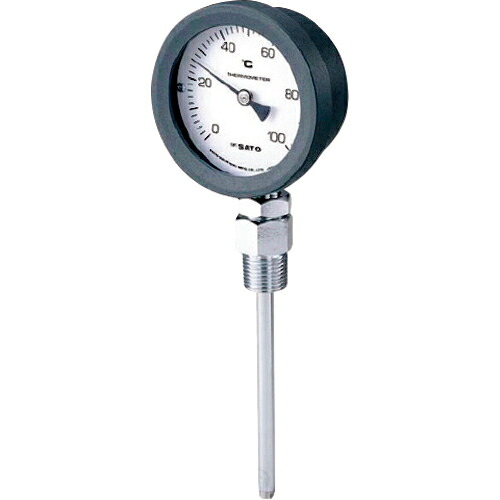 佐藤 ( 佐藤測量器製造所 ) バイメタル式体温計ＢＭ－Ｓ－７５Ｐ ０～５０℃ １００Ｌ（２０９９－００） ( BM-S-75P-2 )