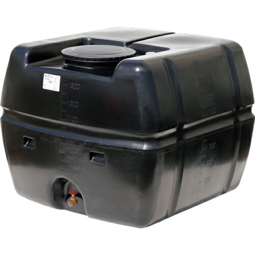 SUIKO ( スイコー ) スーパーローリータンク 1500L 黒 直付けスリースバルブ25A付 ( SLT-1500 BK+SV25A ) スイコー(株) 【メーカー取寄】
