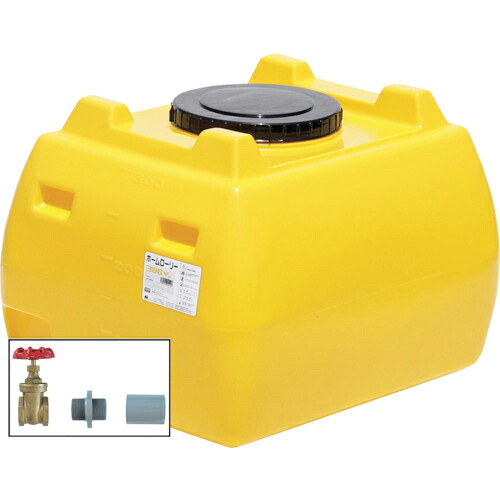 SUIKO ( スイコー ) ホームローリータンク300 檸檬 ドレンバルブセット(40A)付 ( HLT-300+VALVE-SET40A ) 【製造業者取寄】