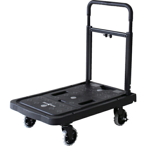 ダンディ ( 花岡車輛 ) 樹脂製台車 フラットカート2 ブラック W675×D406 荷重80kg ( F-CART02 )|配管材料プロ トキワ