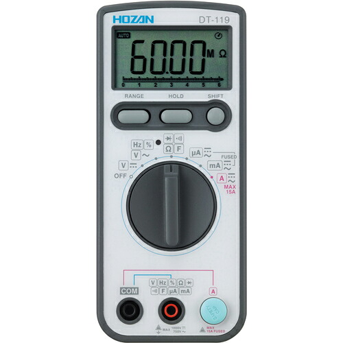 【SALE通貨価値】HOZAN ( ホーザン ) デジタルマルチメータ ( DT-119 )
