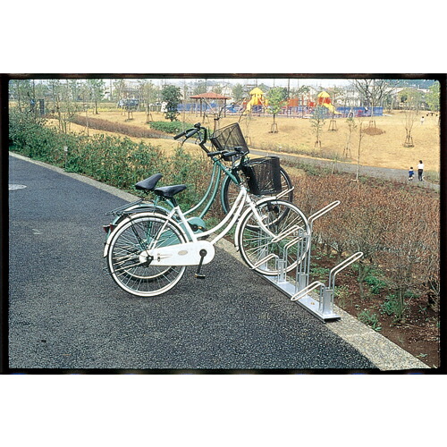DAIKEN ( ダイケン ) 平置き自転車ラック前輪差込式サイクルスタンド 4台収容ピッチ400 ( CS-H4 ) (株)ダイケン 【メーカー取寄】