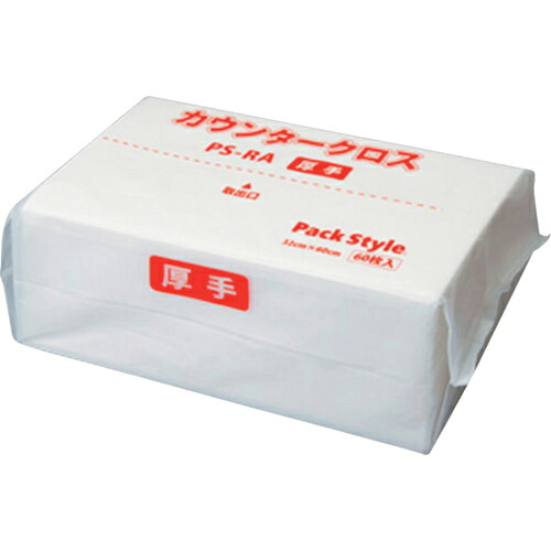 PACKSTYLE ( 折兼 ) カウンタークロス 厚 白 R ( 520389 ) 【540枚セット】 (株)折兼 【メーカー取寄】