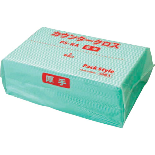 PACKSTYLE ( 折兼 ) カウンタークロス 厚 緑 R ( 520392 ) 【540枚セット】 (株)折兼 【メーカー取寄】