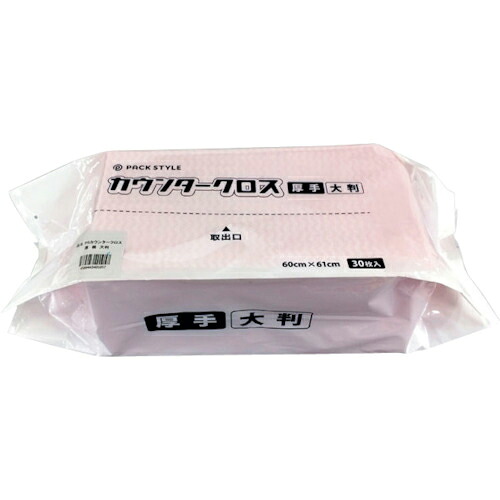 PACKSTYLE ( 折兼 ) PSカウンタークロス 厚 桃 大判 ( 588313 ) 【270枚セット】 (株)折兼 【メーカー取寄】