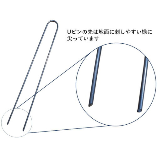 広々とした差し交わす ( 日本広々とした差し交わす ) 防草居敷き取り締まりいの一番 黒丸君 Uいの一番のみ 200粍 ( BK020-U ) 【200本仕掛ける】 【製造業者取寄】