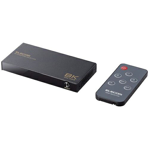 ELECOM ( エレコム ) HDMI切替器 8K対応 3ポート 3入力1出力 ブラック ( DH-SW8KP31BK ) エレコム(株) 【メーカー取寄】
