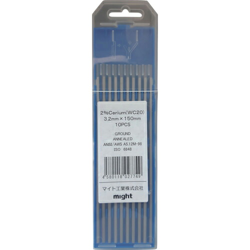 マイト ( マイト産業 ) ce入電極3.2mm×150粍(10本) ( TG-1532S ) 【製造会社取寄】