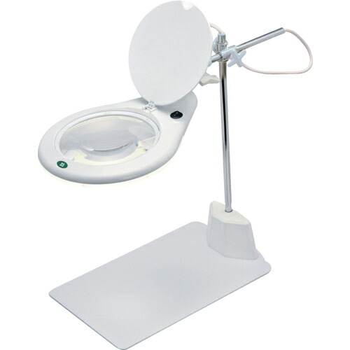 SK ( 新潟精機 ) スタンド式LED拡大鏡 2倍 Φ170mm ( LS2-175S )