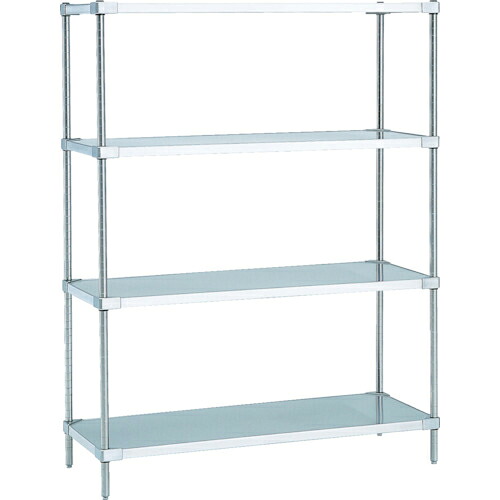 ERECTA ( エレクター ) スーパーシリーズ・304ソリッドシェルフ 間口1213mm×奥行614mm×高さ1892mm(PS) DB付 4段 ( LSS1220SPS1900W4 )
