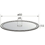 【SALE通貨価値】ナカニシ 電着金剛石レコード盤 φ50×1.5×穴φ6 #100 ( 14132 )