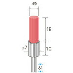 【SALE通貨価値】ナカニシ セラミックファイバーブラシ 挙げ句の果て型 φ6×15×軸φ3 中仕上用 ( 51138 )