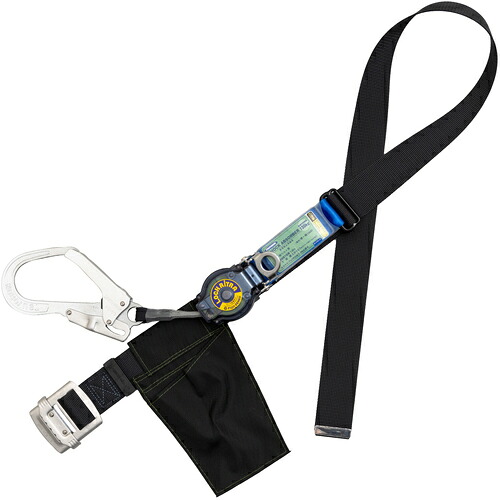 TSUYORON ( 藤井電工 ) 胴ベルト型墜落制止用器具(巻取タイプ)ロック機構付き ロックリトライト 黒 LLサイズ 幅50MM×長さ1600MM 130KG対応型 ( TBLRL593BLKLL(130KG)JANBP ) 藤井電工(株) 【メーカー取寄】