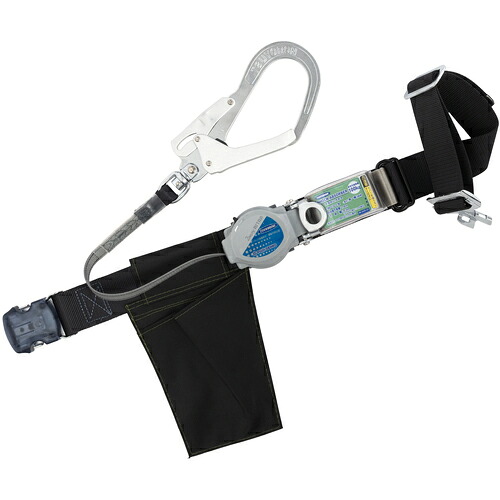 TSUYORON ( 藤井電工 ) 胴ベルト型墜落制止用器具(巻取タイプ)ロック機構付き 2WAYリトライト 黒 Mサイズ 幅50MM×長さ1200MM ワンタッチバックル仕様 ( TB-TRL-OT593K-BLK-M-JAN-BP ) 藤井電工(株) 【メーカー取寄】