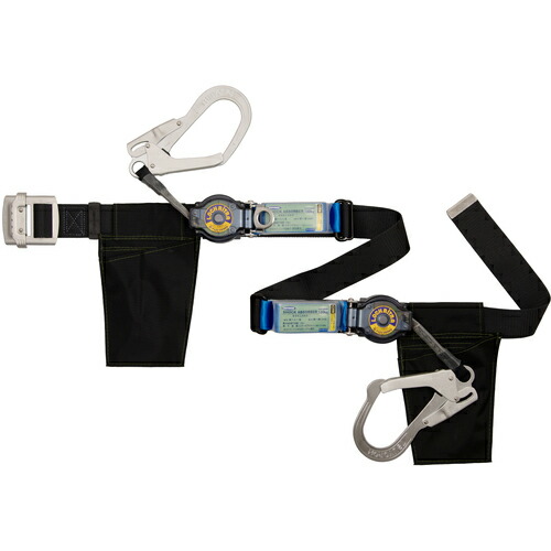 TSUYORON ( 藤井電工 ) 胴ベルト型墜落制止用器具(巻取タイプ)ランヤード2丁掛け仕様 ロック機構付きロックリトラ 黒 LLサイズ 幅50MM×長さ1600MM 130KG対応型 ( TB2LRL593LRL5931BLKLL(130KG)BX ) 藤井電工(株) 【メーカー取寄】