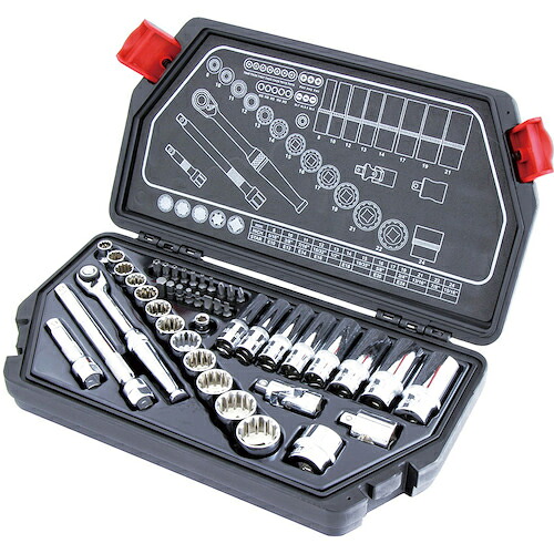 Pro－Auto ( スエカゲツール ) 45PC.スプラインソケットセット ( PA345SS ) スエカゲツール(株) 【メーカー取寄】