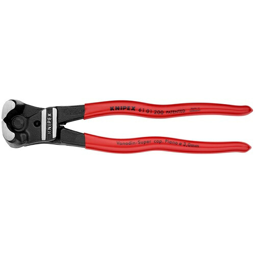 【SALE必要経費】KNIPEX ボルトエンドカッティングニッパー 可塑性物質手持ち部分 ( 6101-200 )