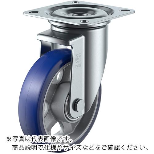 ユーエイ プレート式 自在 キャスター プレミアムウレタン 車輪径200mm PMタイプ PMS型 取付寸法120×120(105×105) ( PMS-200APU )