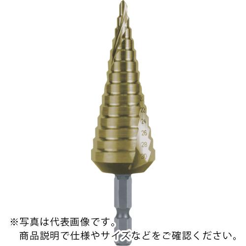 RUKO 2枚刃スパイラルステップドリル(六角軸手合い) 30粍 チタン ( 101052TH )
