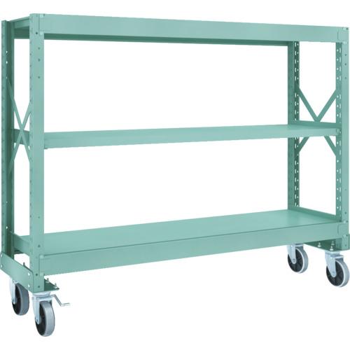 TRUSCO ( トラスコ中山 ) R3型ボルト式中量棚W1800XD450XH1400 3段 Φ150 ウレタンキャスター付 ( R3-4653-U150 )｜配管材料プロ トキワ