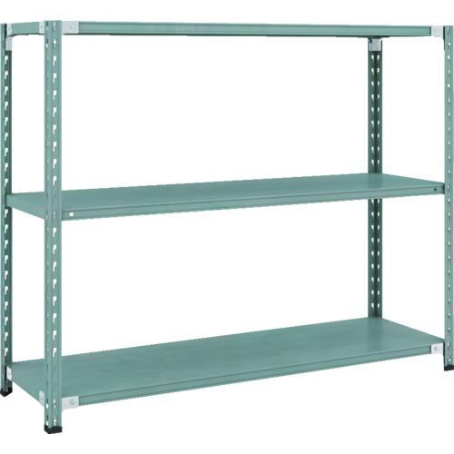 【SALE通貨価値】TRUSCO ( トラスコ中山 ) CB型セミボルトレス軽中量棚 1500X450XH1200 3段 緑であること ( CB-4543-GN )