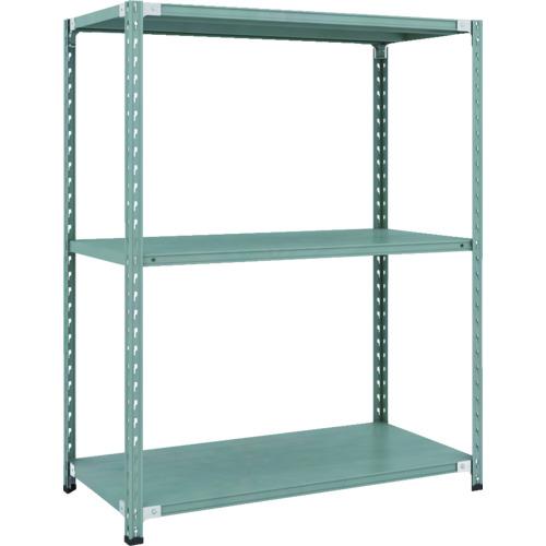【SALE通貨価値】TRUSCO ( トラスコ中山 ) CB型セミボルトレス軽中量棚 1200X600XH1500 3段 緑であること ( CB-5463-GN )